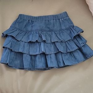 NWOT Baby Gap 1969 Ruffle Denim Skirt 5T